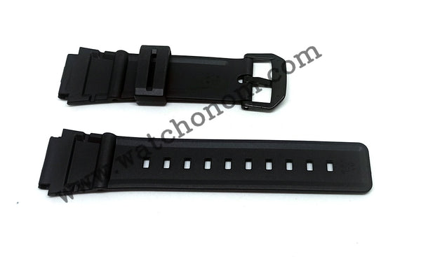 Casio WQV-10 Wrist Camera Watch Band Strap 19mm Black Rubber NOS Original