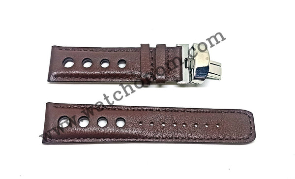 Tissot Heritage 22mm Brown Leather Watch Band Strap - 1973 - T1244271604100