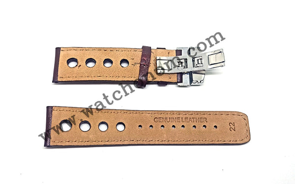 Tissot Heritage 22mm Brown Leather Watch Band Strap - 1973 - T1244271604100